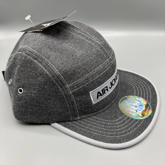 Air Jordan Hat Men Gray 5 Panel Jumpman Strap Back Cap New - Picture 3 of 8